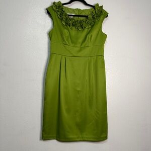 London Times Green Sleeveless Cocktail, Special Occasion Dress. Lined. Sz 10P.